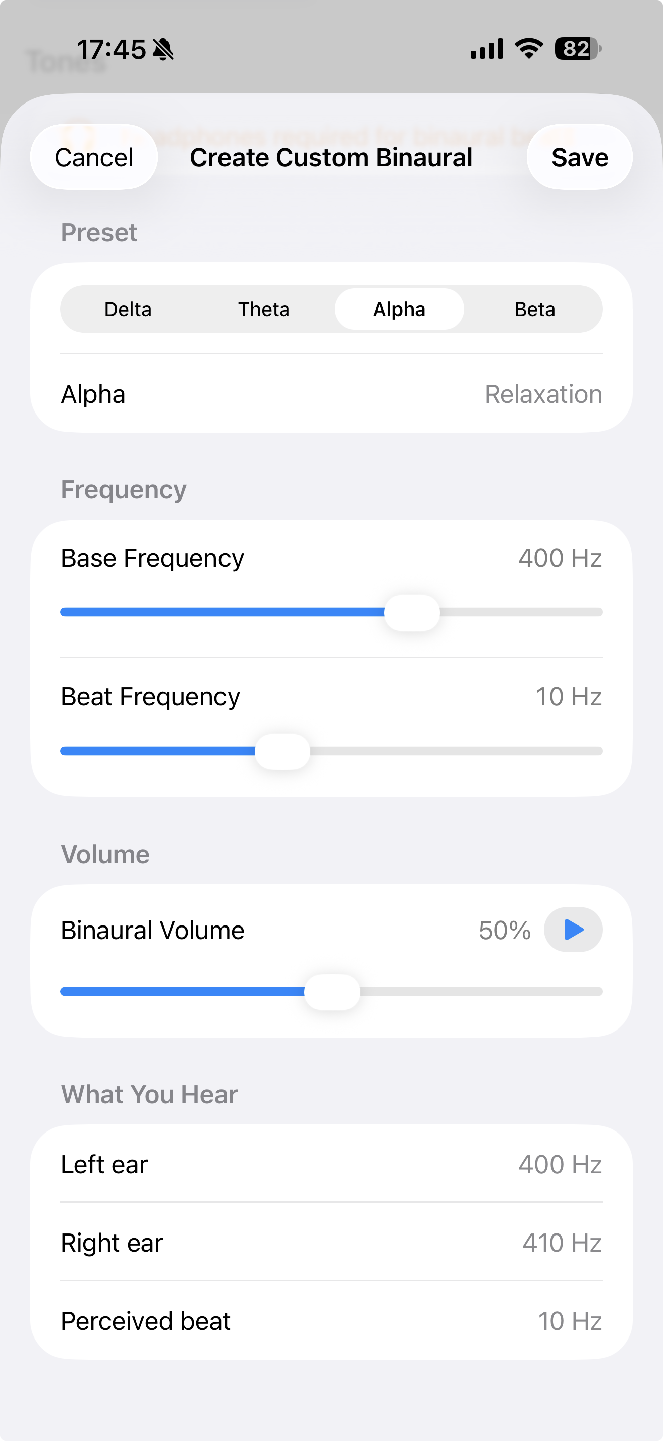 Tinni App Binaural Beats therapy for focus and sleep